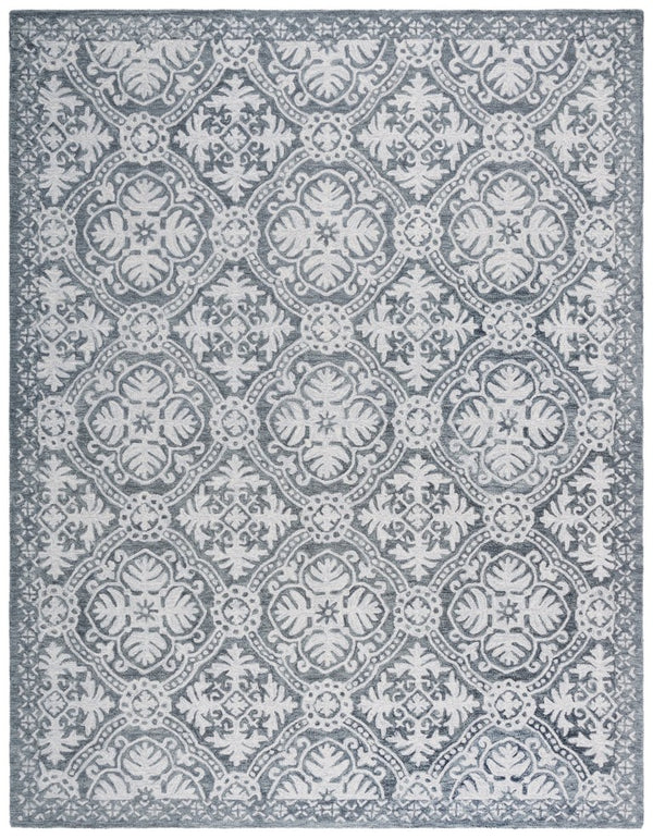 Safavieh Lauren Ralph Hand Tufted Wool Runner Oriental Hallway Rug in Silver Ivory Tones 8'-0" x 10'-0" LRL6606G-8