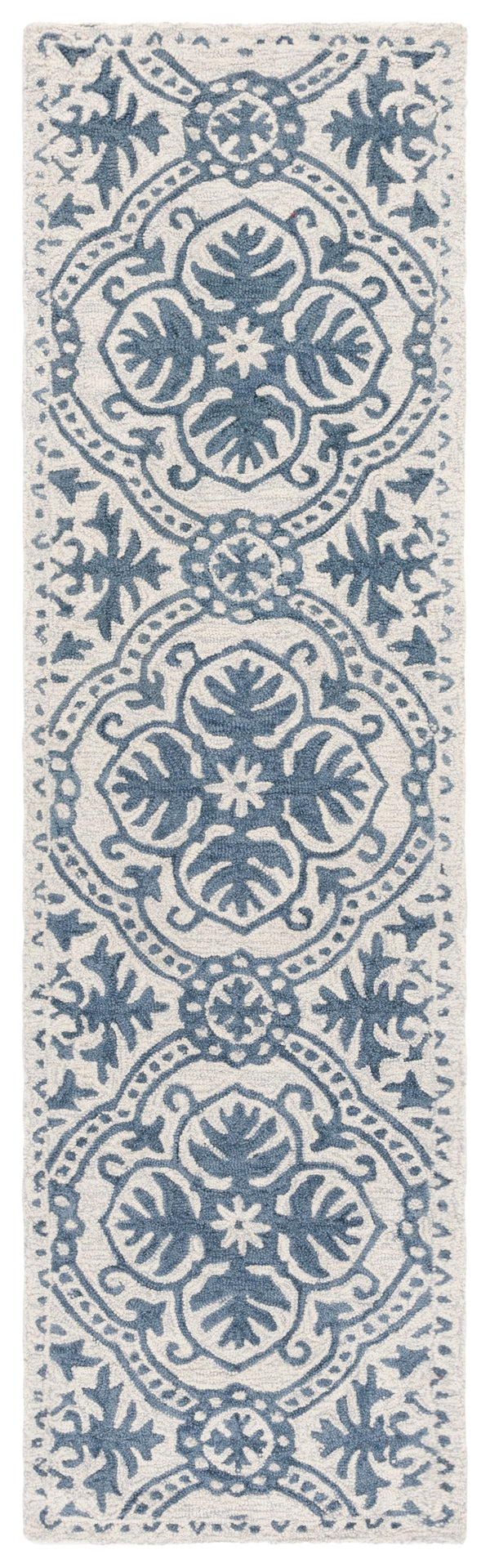 Safavieh Lauren Hand‑Tufted Wool Rug Navy Ivory Floral Motif—Low‑Profile, Durable 6X9 Area Accent Rug 6'-0" x 9'-0" LRL6606N-6
