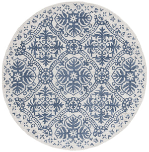Safavieh Lauren Hand‑Tufted Wool Rug Navy Ivory Floral Motif—Low‑Profile, Durable 6X9 Area Accent Rug 6'-0" x 9'-0" LRL6606N-6