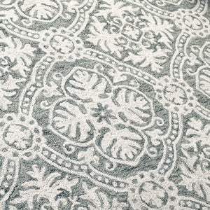 Safavieh Lauren Ralph Hand Tufted Wool Runner Sage Ivory Oriental Hallway Entryway Rug 2'-3" x 8'-0" LRL6606W-28