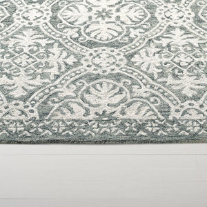 Safavieh Lauren Ralph Hand Tufted Wool Runner Sage Ivory Oriental Hallway Entryway Rug 2'-3" x 8'-0" LRL6606W-28