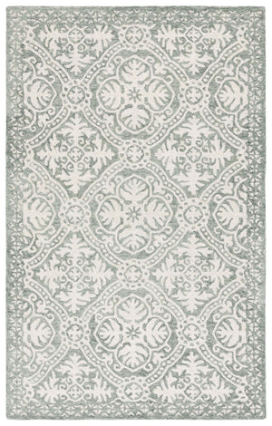 Safavieh Lauren Ralph Hand Tufted Wool Runner Sage Ivory Oriental Hallway Entryway Rug 5'-0" x 8'-0" LRL6606W-5