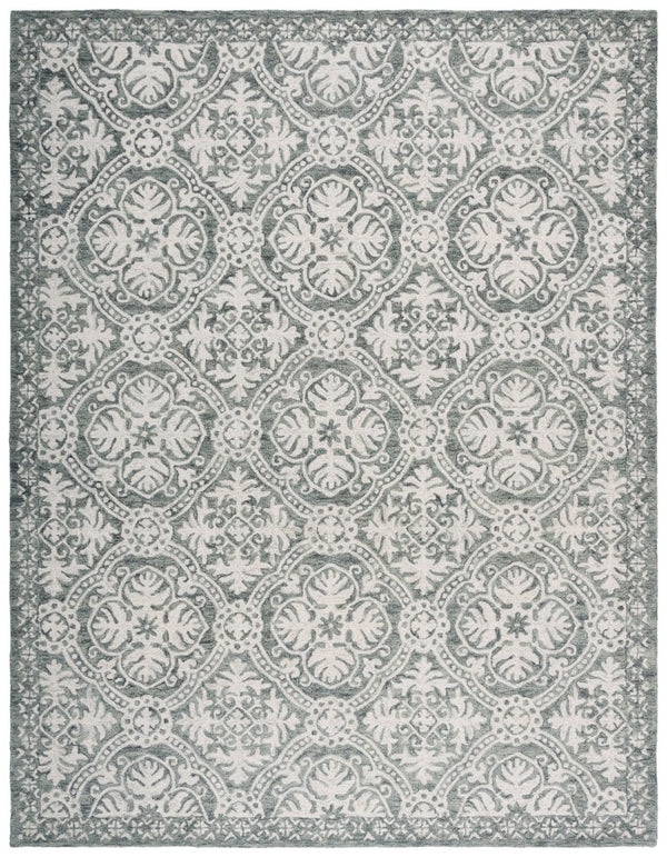 Safavieh Lauren Ralph Hand Tufted Wool Runner Sage Ivory Oriental Hallway Entryway Rug 8'-0" x 10'-0" LRL6606W-8