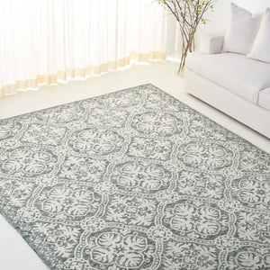 Safavieh Lauren Ralph Hand Tufted Wool Runner Sage Ivory Oriental Hallway Entryway Rug 8'-0" x 10'-0" LRL6606W-8