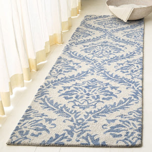 Safavieh Lrl Hand Tufted Wool Runner Rug Blue Ivory Traditional Hallway Entryway Accent 2'-3" x 8'-0" LRL6607M-28