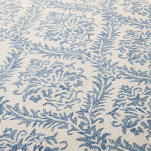 Safavieh Lrl Hand Tufted Wool Runner Rug Blue Ivory Traditional Hallway Entryway Accent 6'-0" x 9'-0" LRL6607M-6