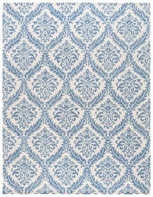 Safavieh Lrl Hand Tufted Wool Runner Rug Blue Ivory Traditional Hallway Entryway Accent 8'-0" x 10'-0" LRL6607M-8