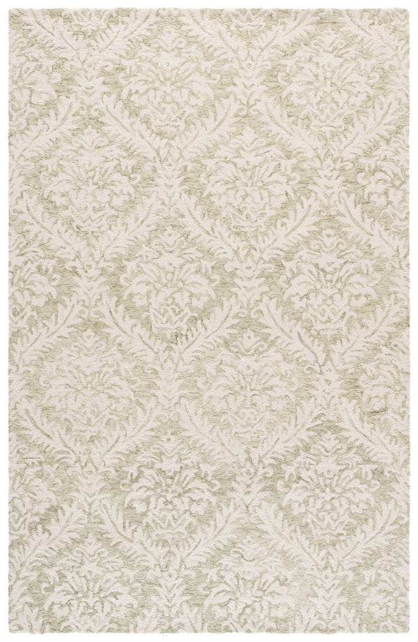 Safavieh Lrl Hand-Tufted Wool Cotton Runner Sage Ivory Traditional Hallway Entryway Rug 5'-0" x 8'-0" LRL6607W-5