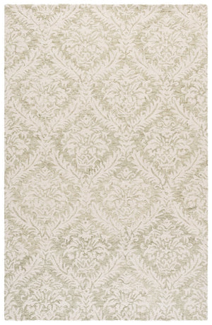 Safavieh Lrl Hand-Tufted Wool Cotton Runner Sage Ivory Traditional Hallway Entryway Rug 6'-0" x 9'-0" LRL6607W-6