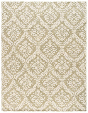 Safavieh Lrl Hand-Tufted Wool Cotton Runner Sage Ivory Traditional Hallway Entryway Rug 9'-0" x 12'-0" LRL6607W-9