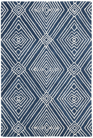 Safavieh Lrl Hand-Tufted Wool Cotton Indigo Area Rug Artisan Woven for Large Living Spaces LRL6608N