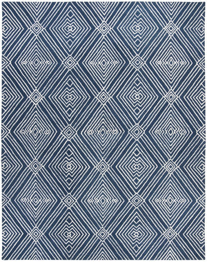 Safavieh Lrl Hand-Tufted Wool Cotton Indigo Area Rug Artisan Woven for Large Living Spaces LRL6608N