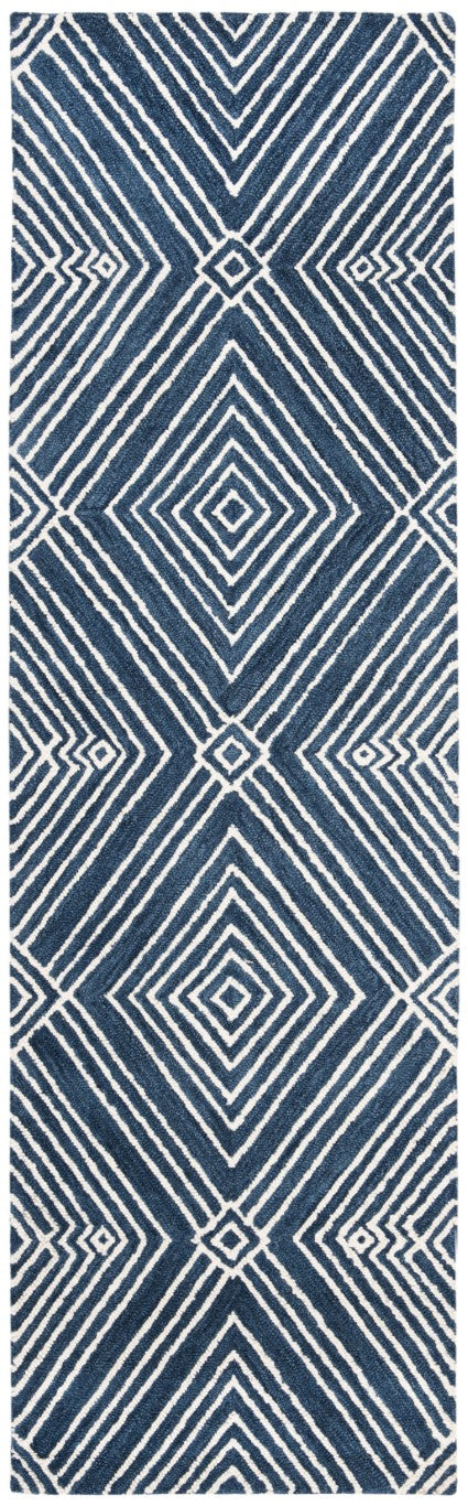 Safavieh Lrl Hand-Tufted Wool Cotton Indigo Area Rug Artisan Woven for Large Living Spaces LRL6608N