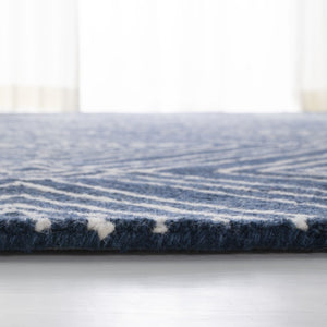 Safavieh Lrl Hand-Tufted Wool Cotton Indigo Area Rug Artisan Woven for Large Living Spaces LRL6608N