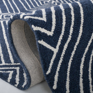 Safavieh Lrl Hand-Tufted Wool Cotton Indigo Area Rug Artisan Woven for Large Living Spaces LRL6608N