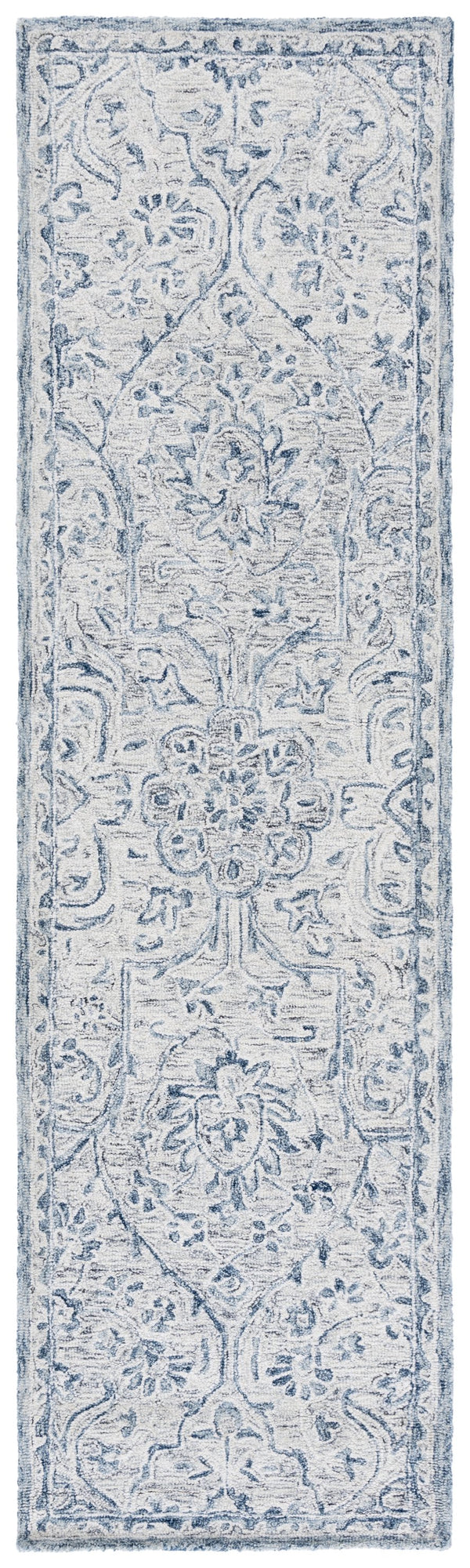 Safavieh Lrl Hand-Tufted Juniper Grey Blue Wool-Cotton Rug 5X8 Botanical Floral Motif, Soft 3/8" Pile LRL6636M-5