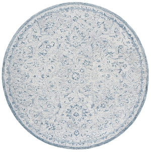 Safavieh Lrl Hand Tufted Wool Runner Rug with Floral Botanical Motifs for Hallway Corridors 7'-0" x 7'-0" - Round LRL6636M-7R