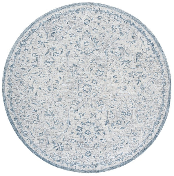 Safavieh Lrl Hand Tufted Wool Runner Rug with Floral Botanical Motifs for Hallway Corridors 7'-0" x 7'-0" - Round LRL6636M-7R