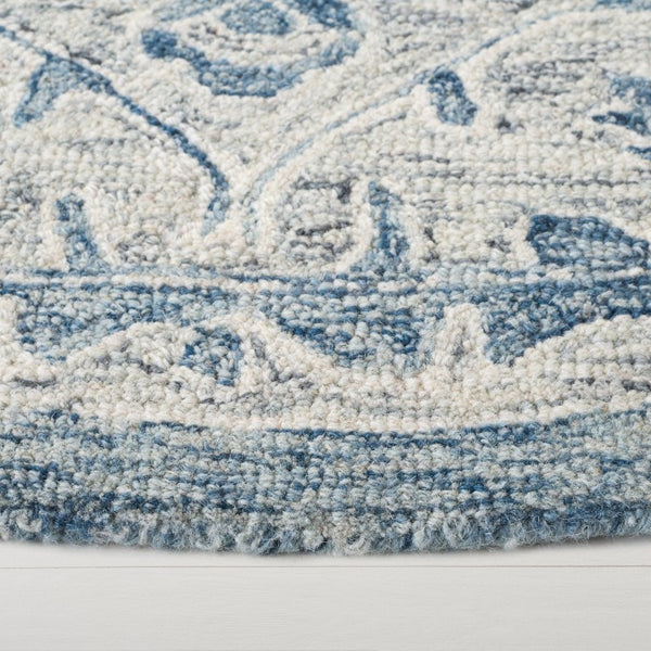 Safavieh Lrl Hand Tufted Wool Runner Rug with Floral Botanical Motifs for Hallway Corridors 7'-0" x 7'-0" - Round LRL6636M-7R