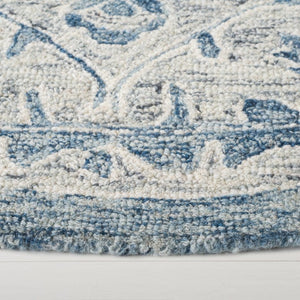 Safavieh Lrl Hand Tufted Wool Runner Rug with Floral Botanical Motifs for Hallway Corridors 7'-0" x 7'-0" - Round LRL6636M-7R