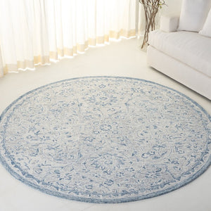 Safavieh Lrl Hand Tufted Wool Runner Rug with Floral Botanical Motifs for Hallway Corridors 7'-0" x 7'-0" - Round LRL6636M-7R