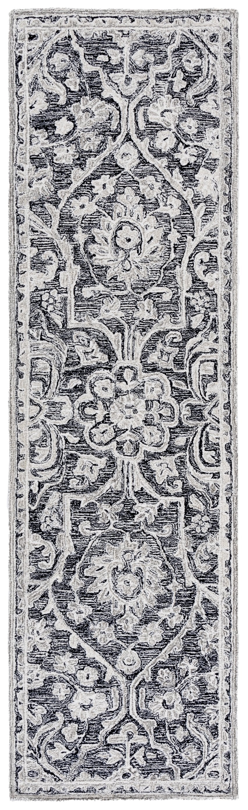Safavieh Lrl Hand-Tufted Juniper Rug In Black & Ivory — Wool-Cotton Low-Profile Design For Timeless Style 5'-0" x 8'-0" LRL6636Z-5