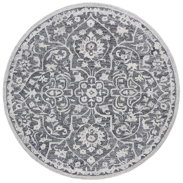 Safavieh Lrl Juniper Hand-Tufted Wool Cotton Runner Rug with Ornate Floral Motifs for Hallways 7'-0" x 7'-0" (Round) LRL6636Z-7R