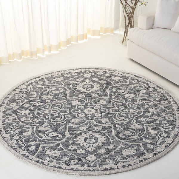Safavieh Lrl Juniper Hand-Tufted Wool Cotton Runner Rug with Ornate Floral Motifs for Hallways 7'-0" x 7'-0" (Round) LRL6636Z-7R