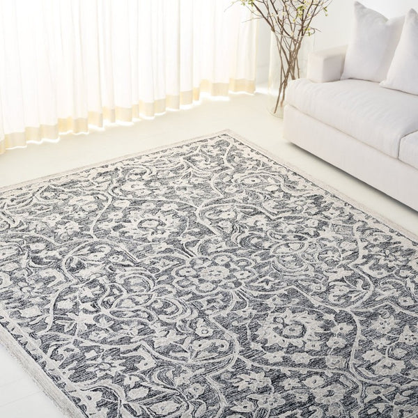 Safavieh Lrl Juniper Hand-Tufted Wool Cotton Runner Rug with Ornate Floral Motifs for Hallways 8'-0" x 10'-0" LRL6636Z-8