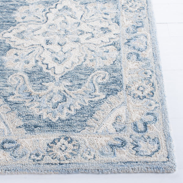 Safavieh Lrl 6637N Declan Navy/Ivory 10X14 Hand-Tufted Wool Oriental Rug — Low-Pile, Timeless Craftsmanship LRL6637N-10