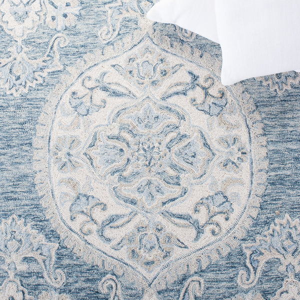 Safavieh Lrl 6637N Declan Navy/Ivory 10X14 Hand-Tufted Wool Oriental Rug — Low-Pile, Timeless Craftsmanship LRL6637N-10