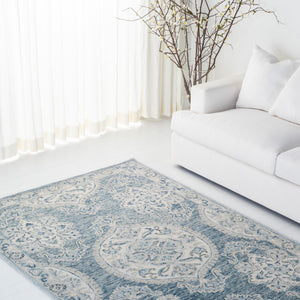 Safavieh Lrl 6637N Declan Navy/Ivory 10X14 Hand-Tufted Wool Oriental Rug — Low-Pile, Timeless Craftsmanship LRL6637N-10