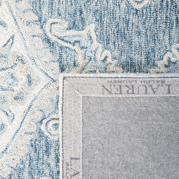 Safavieh Lrl 6637N Declan Navy/Ivory 10X14 Hand-Tufted Wool Oriental Rug — Low-Pile, Timeless Craftsmanship LRL6637N-10