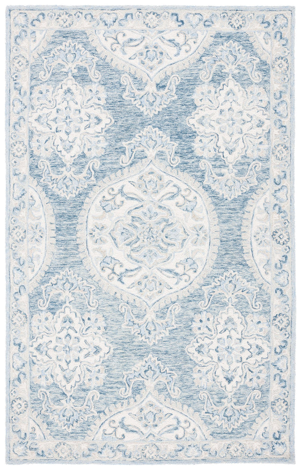 Safavieh Lrl 6637N Declan Navy/Ivory 10X14 Hand-Tufted Wool Oriental Rug — Low-Pile, Timeless Craftsmanship LRL6637N-10