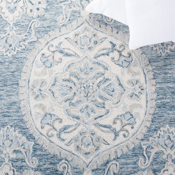 Safavieh Lrl Hand Tufted Wool Oriental Area Rug Navy Ivory Traditional Living Room Accent LRL6637N-9
