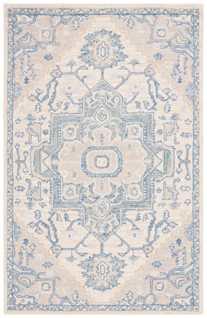 Safavieh Percy Hand Tufted Wool Area Rug Oversized Ivory Blue for Large Living Rooms LRL6652G