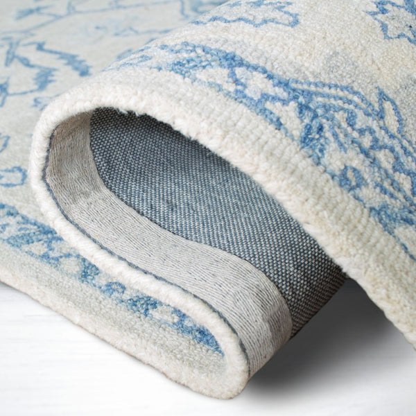 Safavieh Percy Hand Tufted Wool Area Rug Oversized Ivory Blue for Large Living Rooms LRL6652G