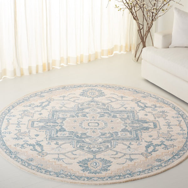 Safavieh Percy Hand Tufted Wool Area Rug Oversized Ivory Blue for Large Living Rooms LRL6652G
