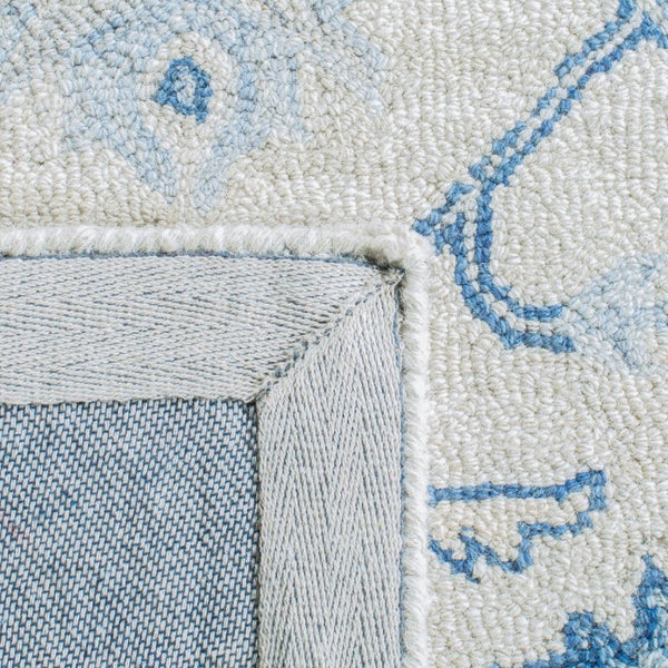 Safavieh Percy Hand Tufted Wool Area Rug Oversized Ivory Blue for Large Living Rooms LRL6652G