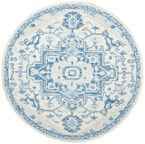 Safavieh Percy Hand Tufted Wool Area Rug Oversized Ivory Blue for Large Living Rooms LRL6652G