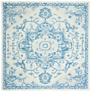 Safavieh Percy Hand Tufted Wool Area Rug Oversized Ivory Blue for Large Living Rooms LRL6652G