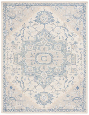 Safavieh Percy Hand Tufted Wool Area Rug Oversized Ivory Blue for Large Living Rooms LRL6652G