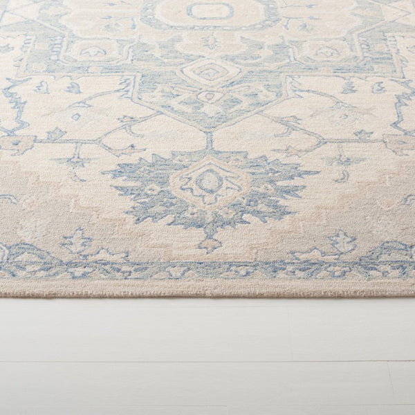 Safavieh Percy Hand Tufted Wool Area Rug Oversized Ivory Blue for Large Living Rooms LRL6652G