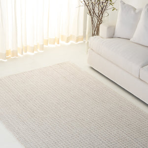 Safavieh Lrl Hand-Tufted Beige Ivory Area Rug — Natural Wool-Cotton Blend, Low-Profile Minimalist Accent Rug 5'-0" x 5'-0" LRL6929B-5SQ