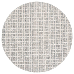 Safavieh Lrl Hand‑Tufted Round Area Rug In Silver Ivory — Low‑Profile Wool Blend, Modern Scandinavian Chic 5'-0" x 5'-0" LRL6929G-5R