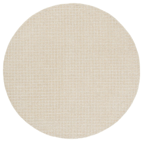 Safavieh Lrl Ivory Hand-Tufted Wool-Cotton Rug — Minimalist Solid Tone, Soft Durable Texture For Cozy Rooms 5'-0" x 5'-0" LRL6930A-5SQ