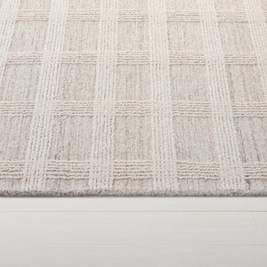 Safavieh Lrl Hand Tufted Wool Runner Rug Neutral Ivory Hallway Accent Soft Warm Solid 5'-0" x 5'-0" LRL6931B-5SQ
