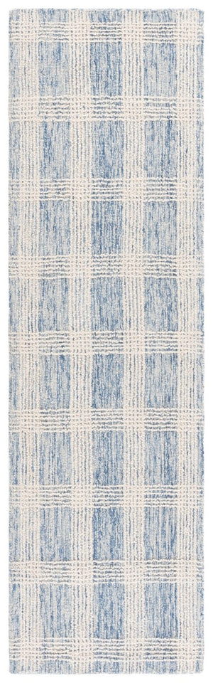 Safavieh Lrl Hand Tufted Wool Cotton Runner Rug Blue Ivory Hallway Accent Low Pile India 2'-3" x 10'-0" LRL6931M-210
