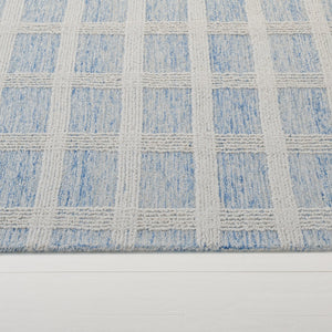 Safavieh Lrl Hand-Tufted 8X10 Blue Ivory Rug — 85% Wool Low-Profile 3/8" Pile, Modern Transitional Anchor LRL6931M-8