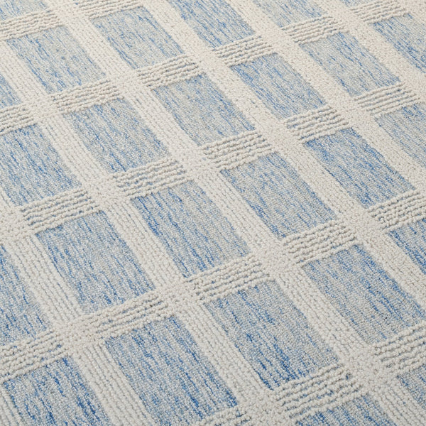 Safavieh Lrl Hand-Tufted 8X10 Blue Ivory Rug — 85% Wool Low-Profile 3/8" Pile, Modern Transitional Anchor LRL6931M-8